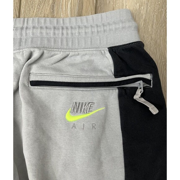 Nike Air Gray Colorblock Sweatpants Joggers Mens Size Large Zip Pocket - Picture 6 of 9